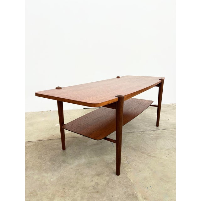 Brown Teak Coffee Table with Reversible Top by Louis van Teeffelen for Webe, 1960s For Sale - Image 8 of 18