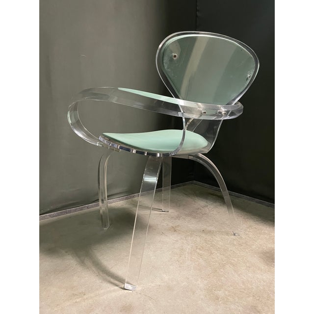 Vintage Armchair in Acrylic, 1980s For Sale - Image 3 of 10