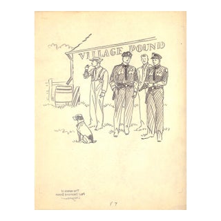 Original 1944 Pencil Drawing From Hi, Guy! The Cinderella Horse by Paul Brown 24 For Sale
