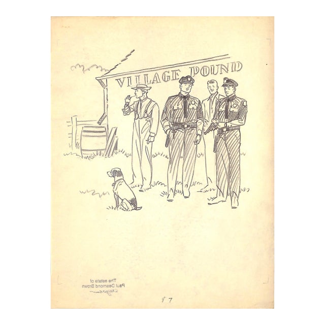 Original 1944 Pencil Drawing From Hi, Guy! The Cinderella Horse by Paul Brown 24 For Sale