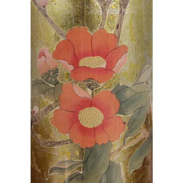 1980s Chinese Eglomise Glass Canister Lamps - a Pair For Sale - Image 15 of 17