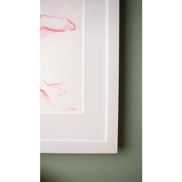 Figurative Original Watercolor Painting "Pink Back" by Michelle Arnold Paine, Framed For Sale - Image 6 of 7