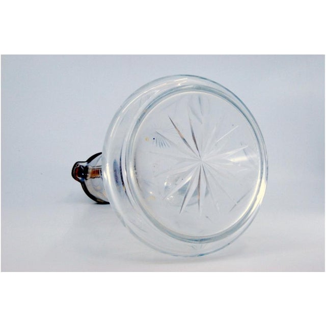 Silver Glass Jug with Animal on the Handle, Silver Lid and Glass Handle For Sale - Image 8 of 9