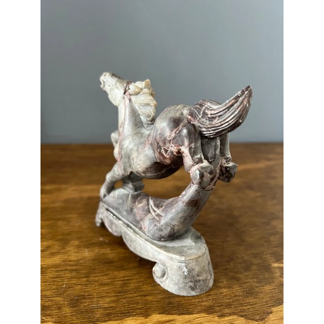 Gray Vintage Natural Stone Horse Sculpture For Sale - Image 8 of 15