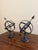 A beautifully crafted pair of iron armillary spheres, evoking the timeless elegance of classical European gardens. Pieces...