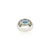 White Modernist Colorful Gemstone Chunky Dome Ring in 925 Sterling Silver Size 8 For Sale - Image 8 of 12