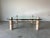 Postmodern Wood and Metal Square Coffee Table With Glass Top For Sale - Image 13 of 13