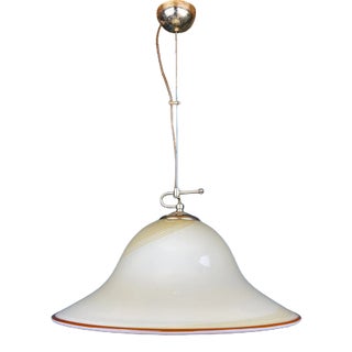 Vintage Beige Murano Glass Pendant Lamp from De Majo, Italy, 1970s For Sale