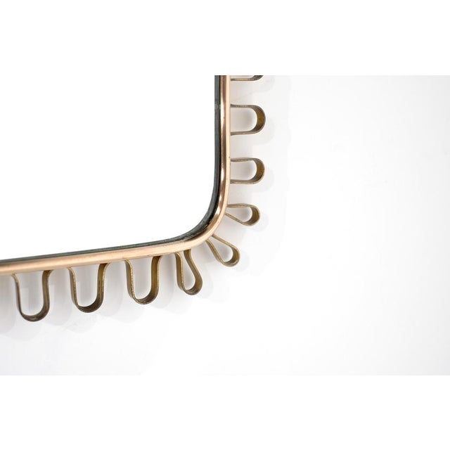 Brass Wall Mirror, Italy, 1950s For Sale - Image 10 of 16