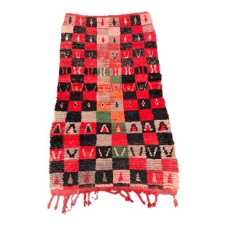 1980s Moroccan Vintage Boujad Rug - 3'9" X 6'8" Ft For Sale