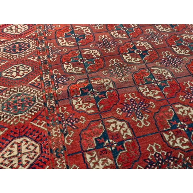 Galerie Shabab Collection Early 20th Century Central Asian Tekke Carpet For Sale In New York - Image 6 of 9