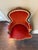Late 20th Century Henredon French Provincial Rust Velvet Armchair With Contrasting Welt & Down Cushion For Sale - Image 9 of 12
