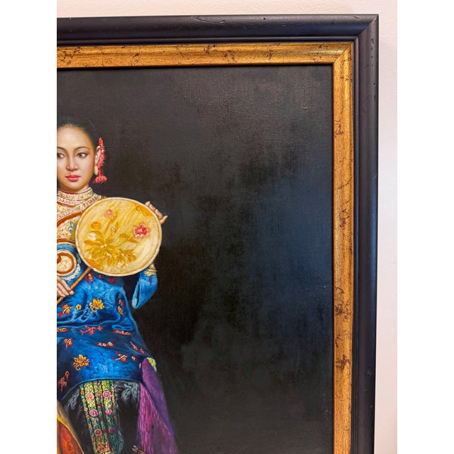 Vintage Reproduction of "Lingering Melodies From the Xunyang River" After Chen Yifei - Signed For Sale In Raleigh - Image 6 of 10