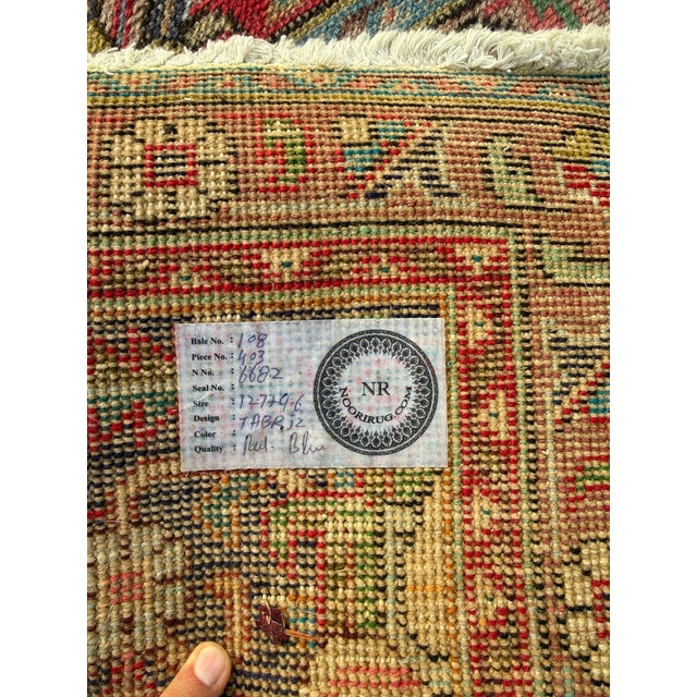 Persian 9ft 6in × 12ft 7in Persian Tabriz Hand-Knotted Wool Area Rug For Sale - Image 3 of 11