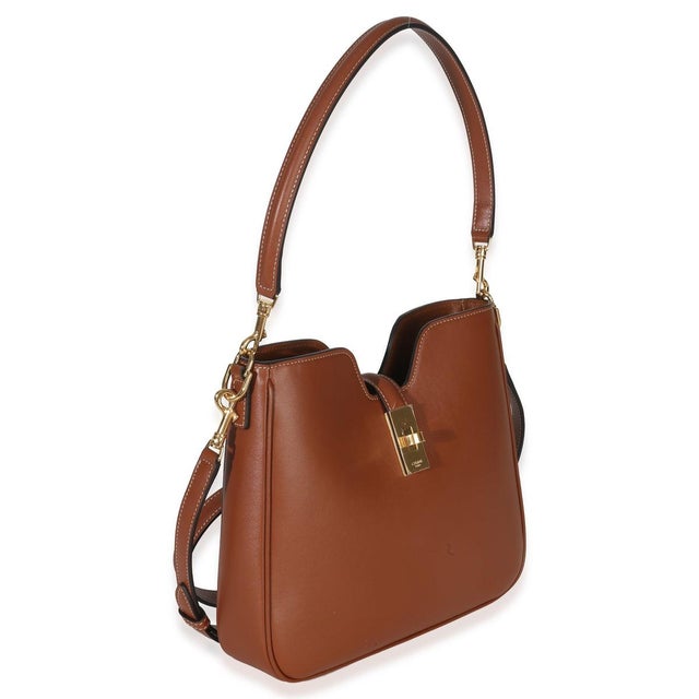 Contemporary Tan Smooth Calfskin Small Camille 16 Soft Shoulder Bag For Sale - Image 3 of 8