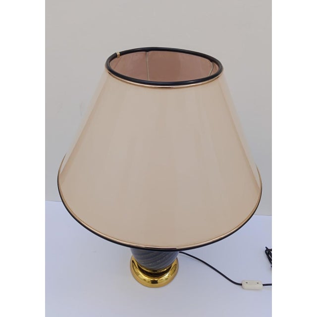 Murano Glass Table Lamp with Gold Leaf by Tommaso Barbi for Maestri Di Murano, 1970s For Sale - Image 13 of 14