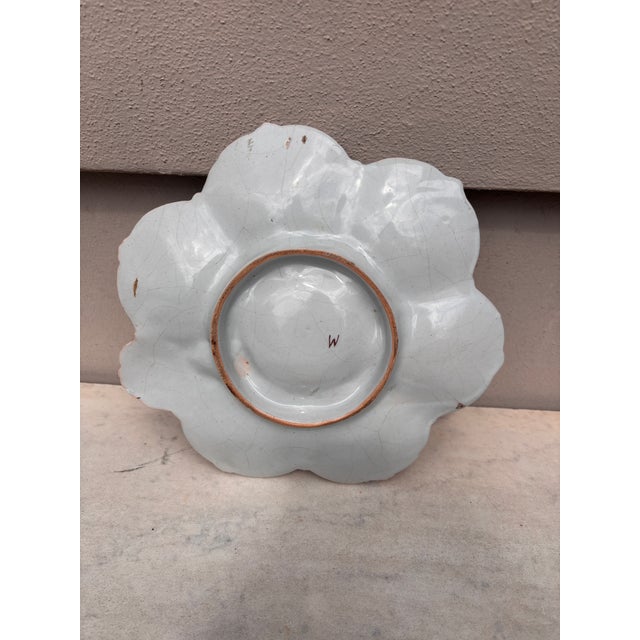Late 19th Century French Faience Oyster Plate Saint Clement, Circa 1890 For Sale - Image 5 of 5