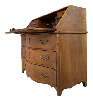 Antique Walnut Chest of Drawers with Secretaire
