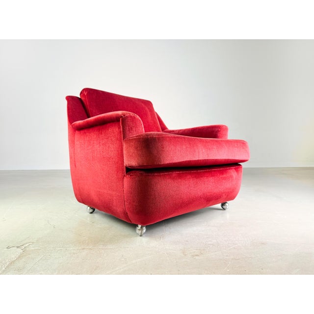 Set of Mid-Century Red Armchairs, 1960s For Sale - Image 4 of 16