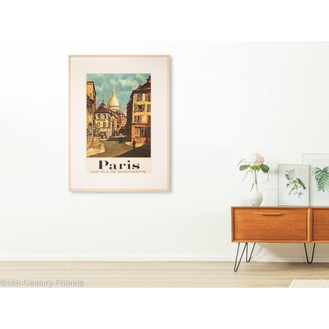 A Street in Montmartre Travel Poster For Sale - Image 3 of 14