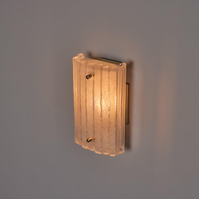 Pair of 1970s Hoffmeister Leuchten Sculptural Glass Wall Lamps For Sale - Image 10 of 18