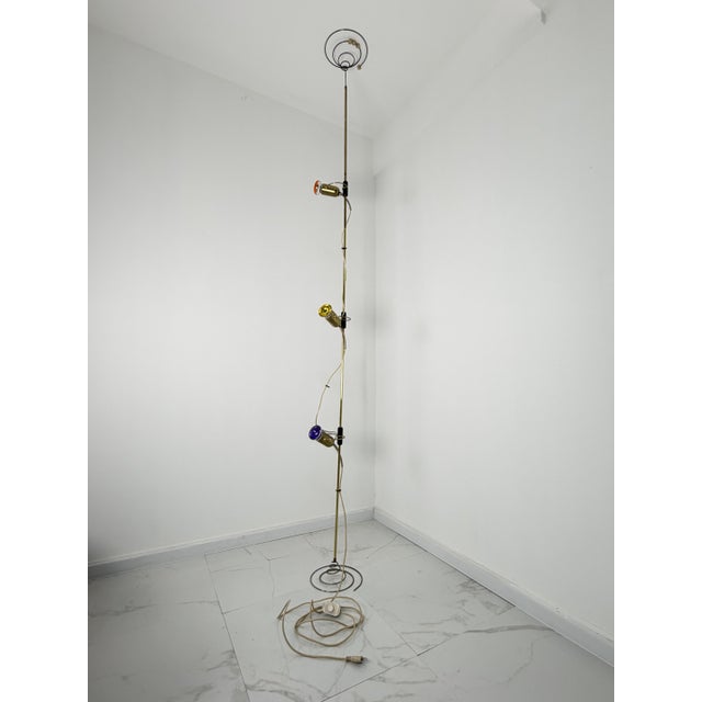 Adjustable Ceiling or Floor 3-Light Lamp in the style of Francesco Fois for Reggiani, 1970s For Sale - Image 11 of 15