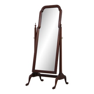 Henkel Harris Mahogany Cheval Standing Dressing Mirror For Sale