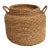 Vintage Woven Seagrass Handled Basket For Sale