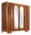 Art Deco Wardrobe with Mirrors For Sale