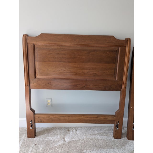 Stickley Audi & Co. matching twin headboards. Two matching headboards in great condition. Appears to be cherry, solid wood...