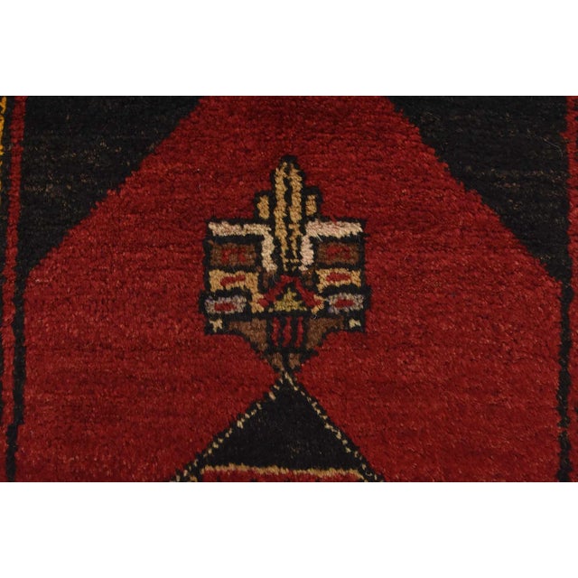 Malatya Rug 1’8” X 3’3” Red Wool Vintage Tribal Hand-Knotted Oriental Carpet For Sale - Image 4 of 8