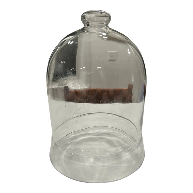 Large Vintage Glass Cloche For Sale
