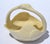 1960s Vintage Lenox Swan Basket Tan Fine Bone Ceramic 24k Gold Mark Bowl For Sale - Image 9 of 14