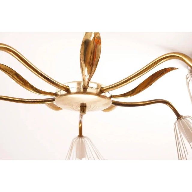 Metal Mid-Century Chandelier by Emil Stejnar for Rupert Nikoll For Sale - Image 7 of 9