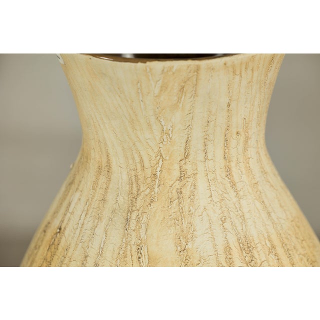Large Artisan Ceramic Vase with Textured Drip Glaze and Flared Neck For Sale - Image 9 of 18