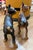 Set of two cast iron Hubbly pit bull terrier door stops. Black and white dog measures - 10 high x 7.5 length x 4.5 depth...