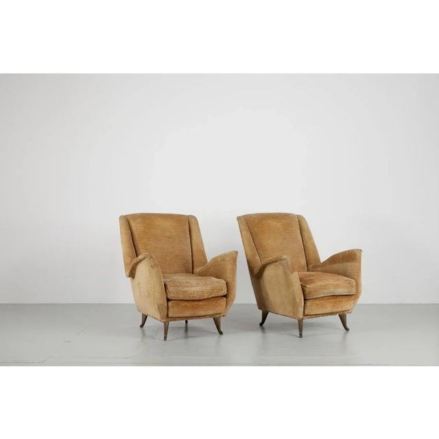 Set of Wing Chairs from ISA Bergamo, 1950s For Sale - Image 10 of 18