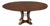 Transitional Round Dining Table, Medium - Warm Brown Oak With Hammered Iron Accents For Sale