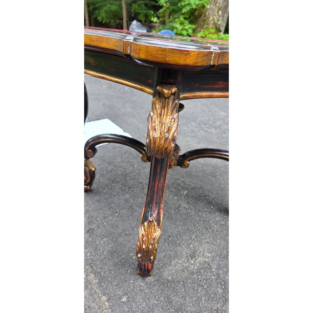 Wood 1980s Pair of Custom Mirrored Top, French Style. Accent Side Tables For Sale - Image 7 of 8