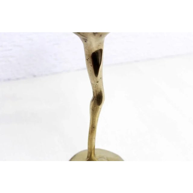 Metal Modern Brass Candleholder, 1970s For Sale - Image 7 of 13