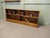 Wood Long Open Front Golden Walnut Bookcase, 1920s For Sale - Image 7 of 8