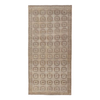 Vintage Hand-Knotted Turkman Rug With Repeating Sub-Geometric Octagonal Design 10'4 X 21'4 For Sale