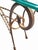 Vintage Italian Maitland Smith Style Scalloped Glass Top Iron Rope Hoof Foot Gold Console Table For Sale - Image 11 of 12