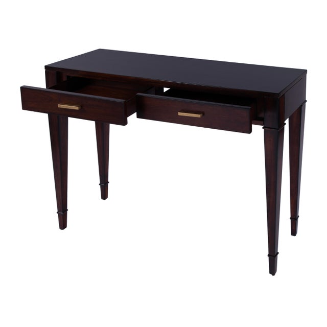 Spritely Home Accent Furniture Kai 45 in. W Rectangular Wood 2 Drawer Console Table, Cherry For Sale - Image 4 of 9