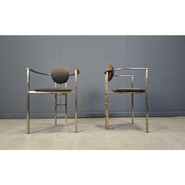 Vintage Dining Chairs by Belgochrom, 1980s, Set of 6 For Sale - Image 13 of 15