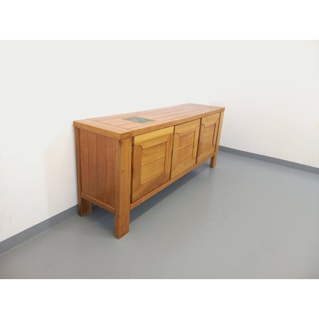 Vintage Elm Sideboard from Maison Regain, 1970s For Sale - Image 13 of 18