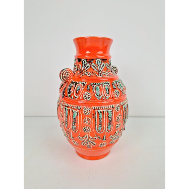Vintage Fat Lava 1590 Jasba Vase in Ceramic , West-Germany, 1970s For Sale - Image 4 of 8
