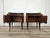 Art Deco Bedside Tables in Walnut Burl with Mirrored Shelves and Brass Handles, 1950, Set of 2 For Sale - Image 13 of 18