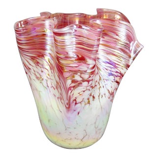 Studio Glass Connie Christopher Handkerchief Vase For Sale