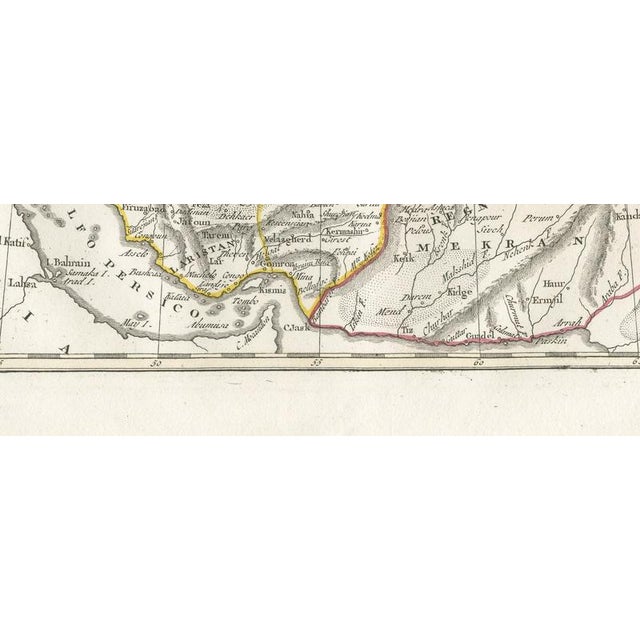 19th Century Antique Italian Map of Middle East with Khorasan and the Gulf, 1820s For Sale - Image 5 of 12